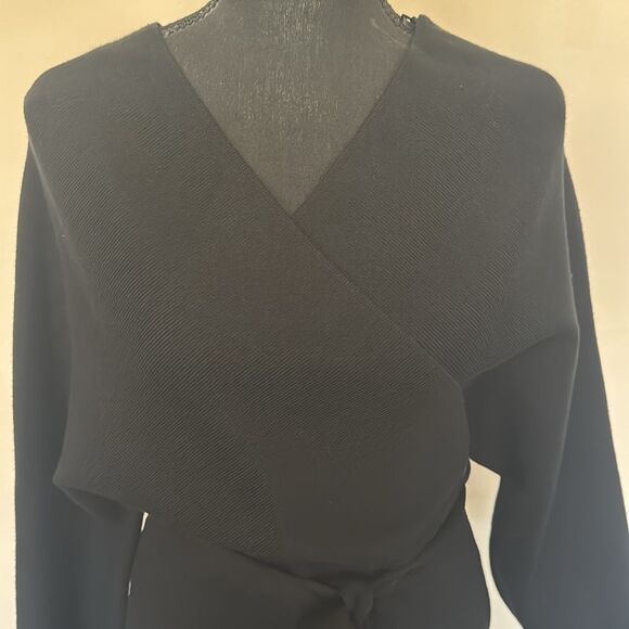 HYFVE Black Ribbed Dolman Sleeve Sweater Dress - Picture 3 of 6